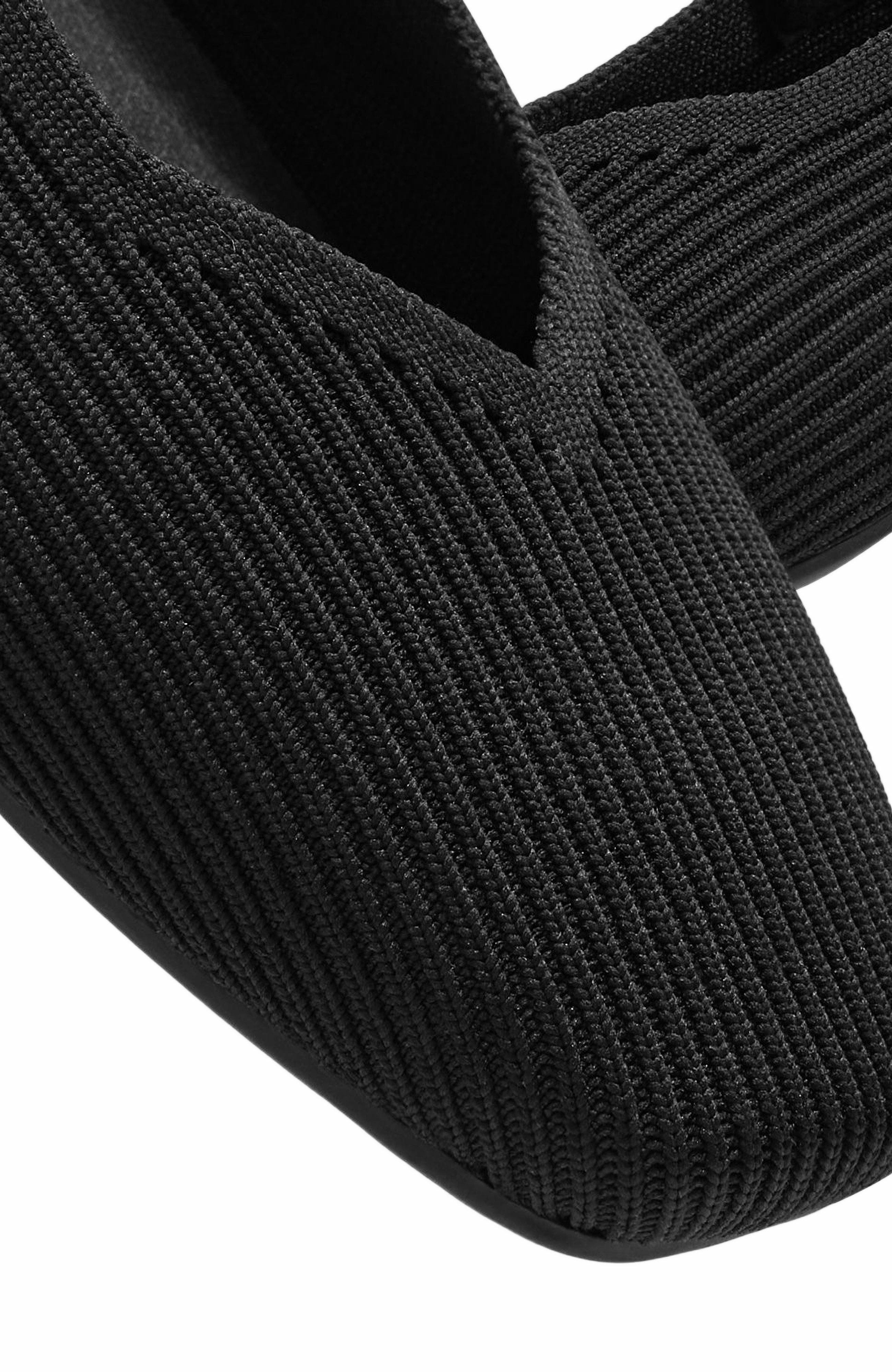 VIVAIA Margot Mary-Jane Square-Toe Ballet Flats, Alternate, color, Black