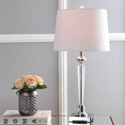 Jonathan Y Designs Dean 28in Crystal Led Table Lamp In Clear