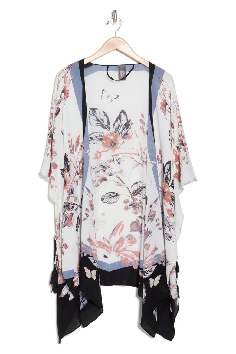 Lily Botanical Ruana, Alternate, color, BLACK NEUTRAL