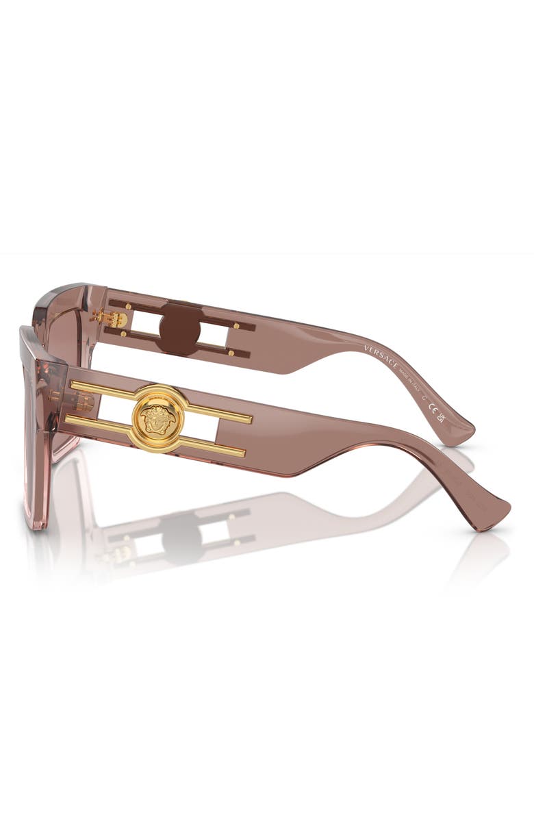 Versace 55mm Butterfly Sunglasses, Alternate, color, Lite Brown