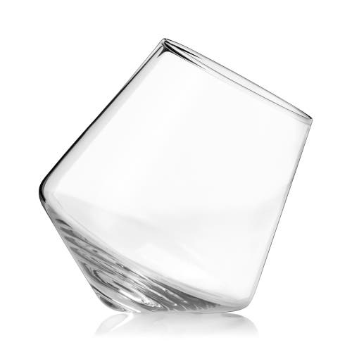 Viski Rolling Crystal Wine Glasses Set Of 2 In Clear