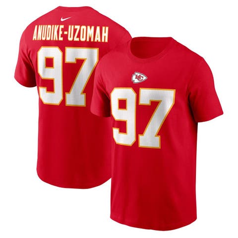Men's Nike Felix Anudike-Uzomah Red Kansas City Chiefs 2023 NFL Draft First Round Pick Player Name & Number T-Shirt