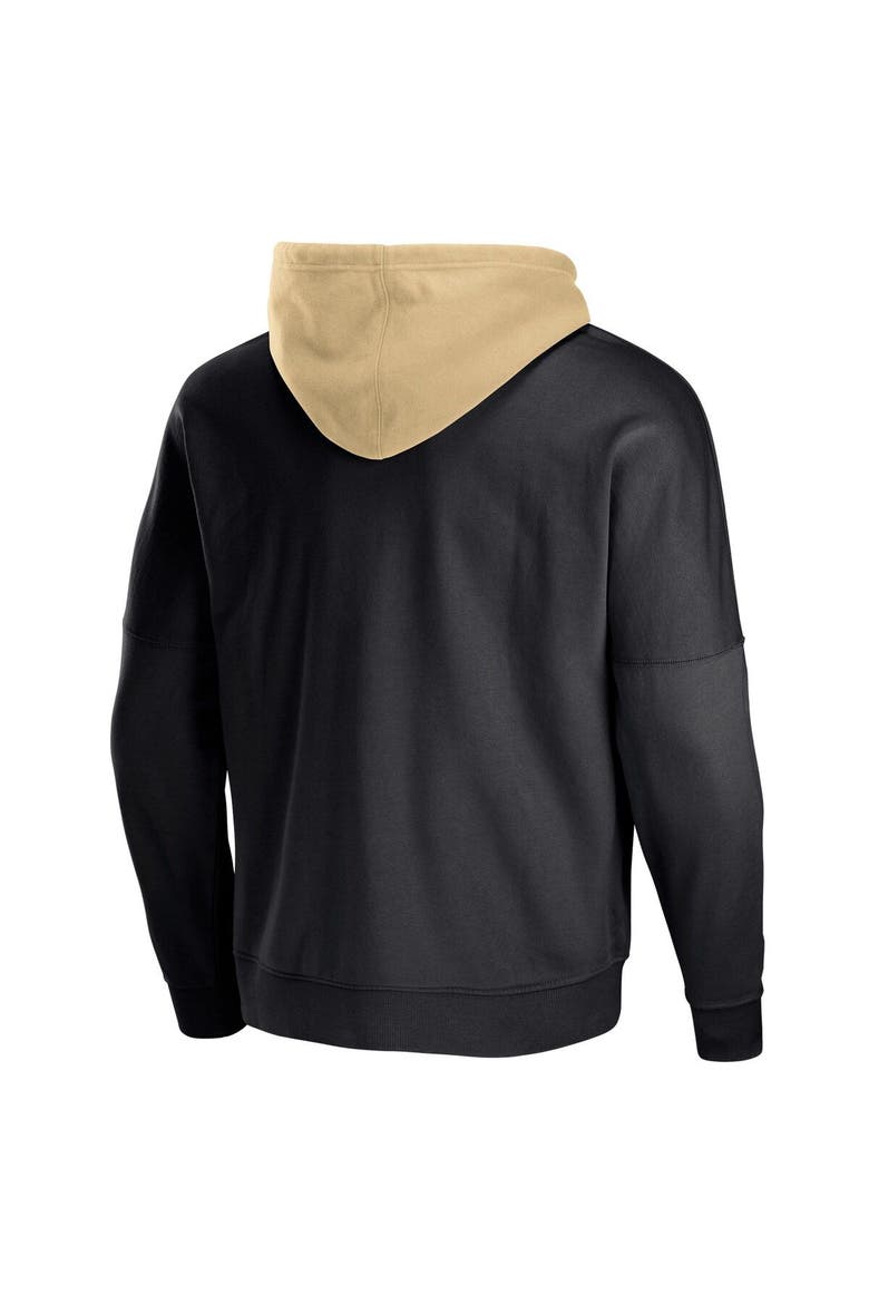 Men's NFL x Staple Black New Orleans Saints Throwback Vintage Wash Pullover Hoodie, Alternate, color, Black