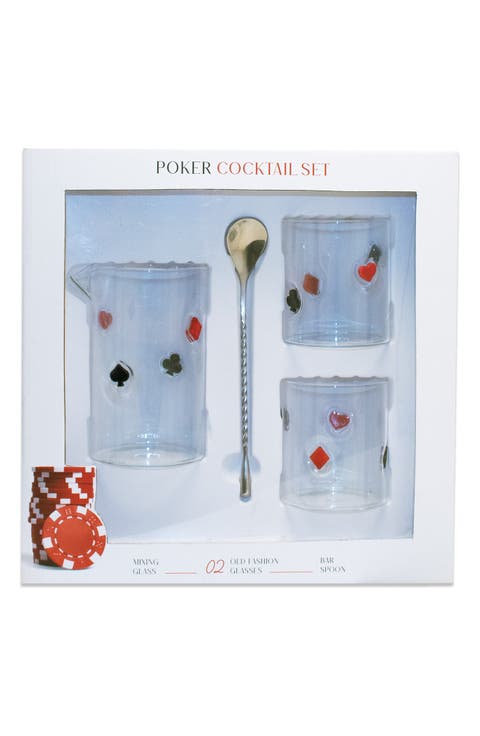 4-Piece Poker Cocktail Set