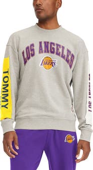 TOMMY JEANS Men's Tommy Jeans Gray Los Angeles Lakers James Patch Pullover Sweatshirt