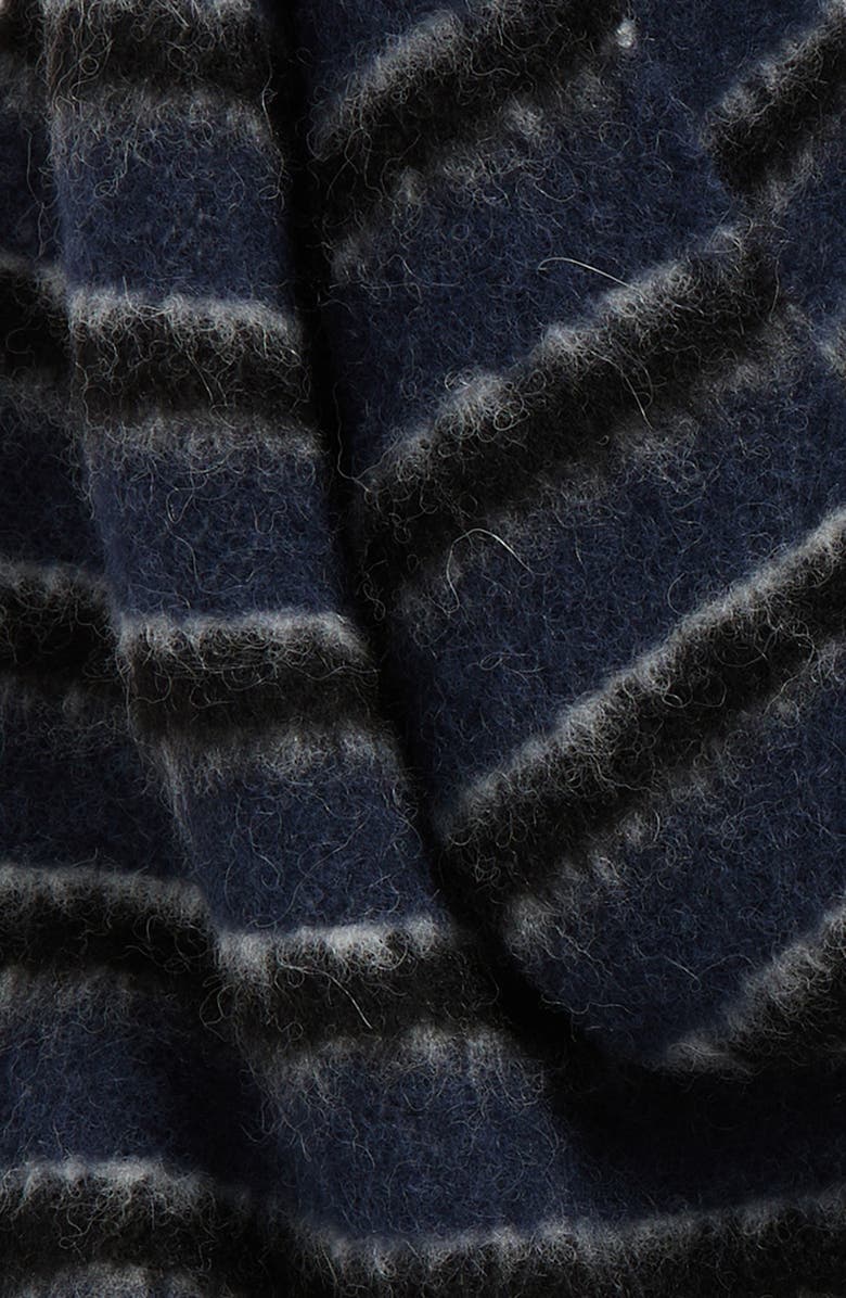 Jacquemus L'écharpe Rayures Alpaca & Virgin Wool Blend Fringe Scarf, Alternate, color, Blue/ Dark Grey Stripes