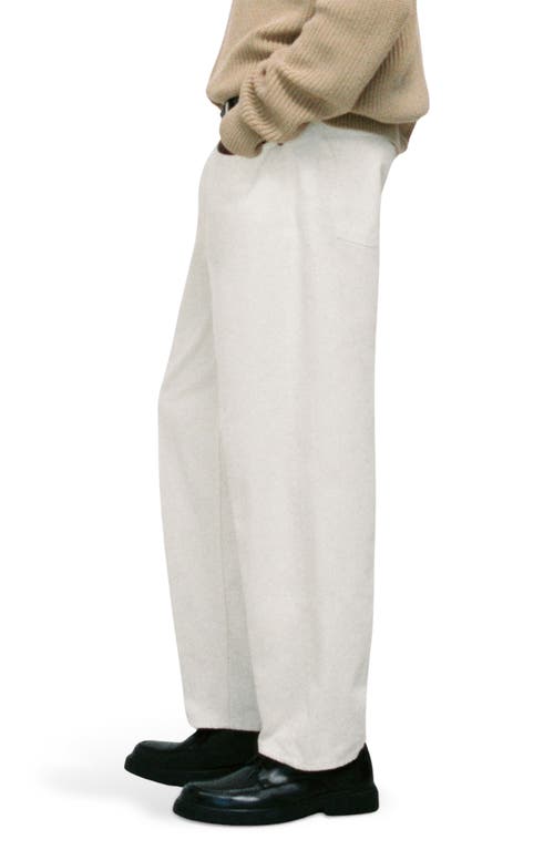 Mango Men's Flattened Stripe Relaxed-fit Jeans In Ecru
