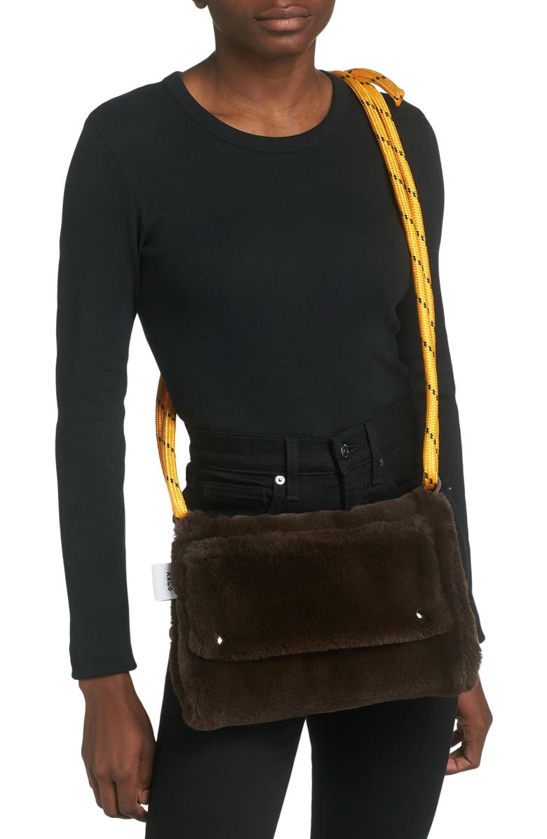 KkCo Faux Fur Muff Crossbody Bag, Alternate, color,