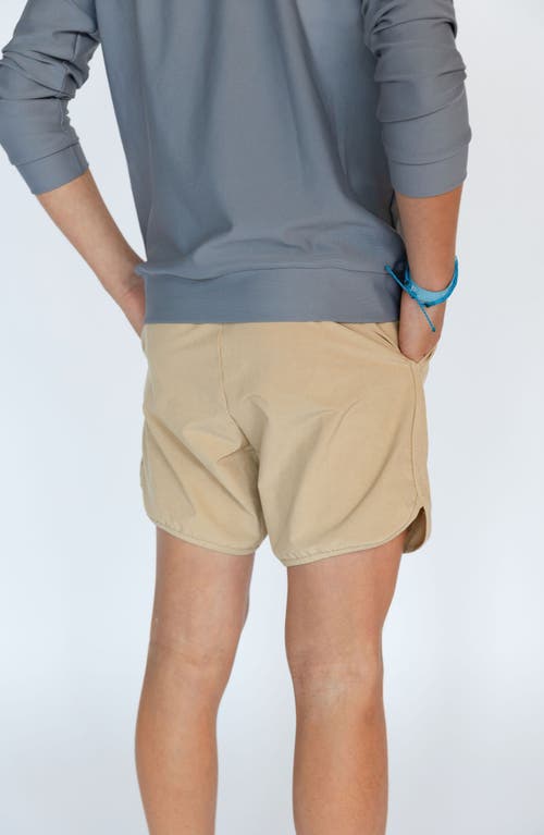 Courtside Kids Boys Super Short Lined In Khaki