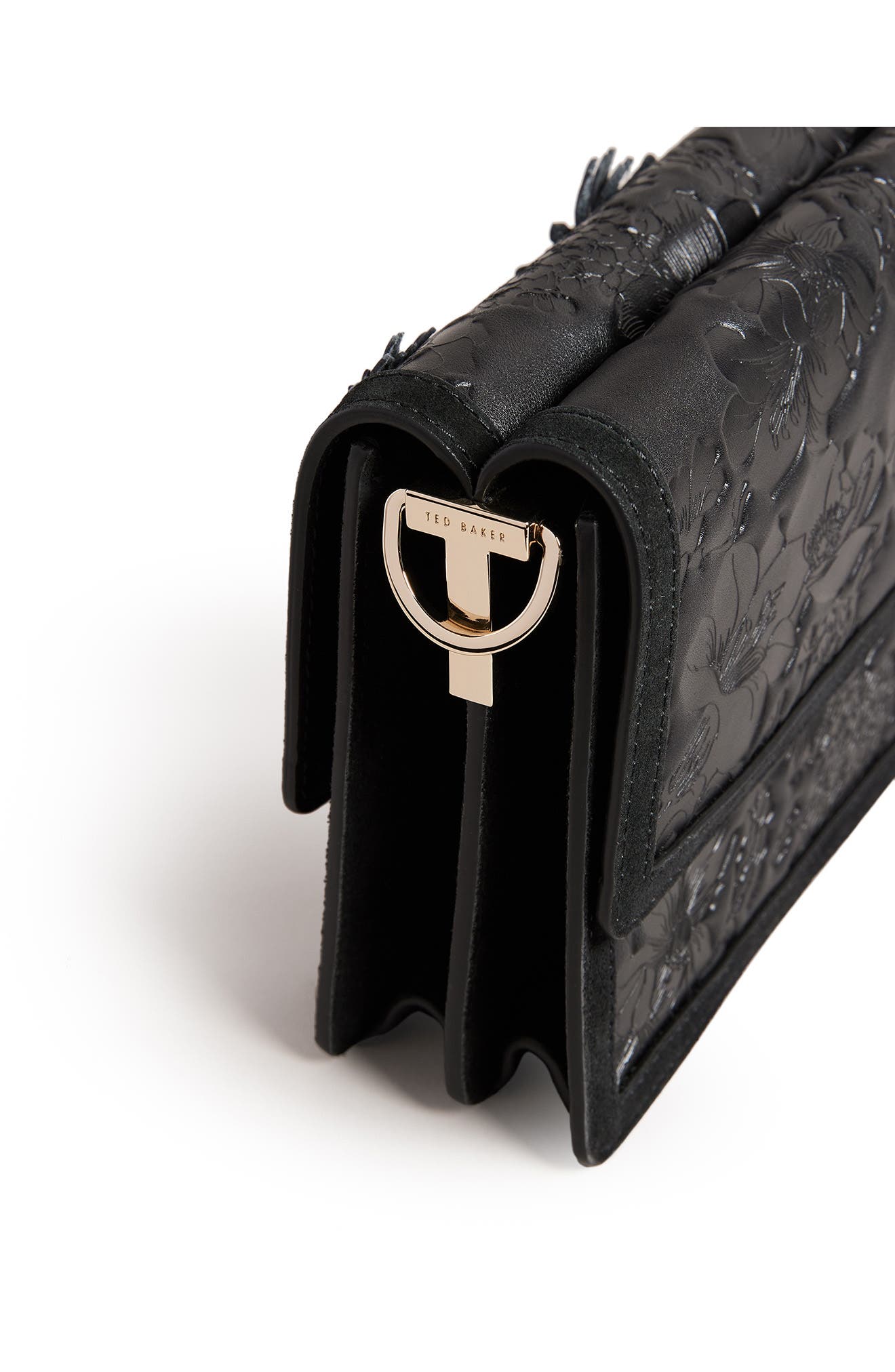 Ted Baker London Floresa Leather Shoulder Bag, Alternate, color, 