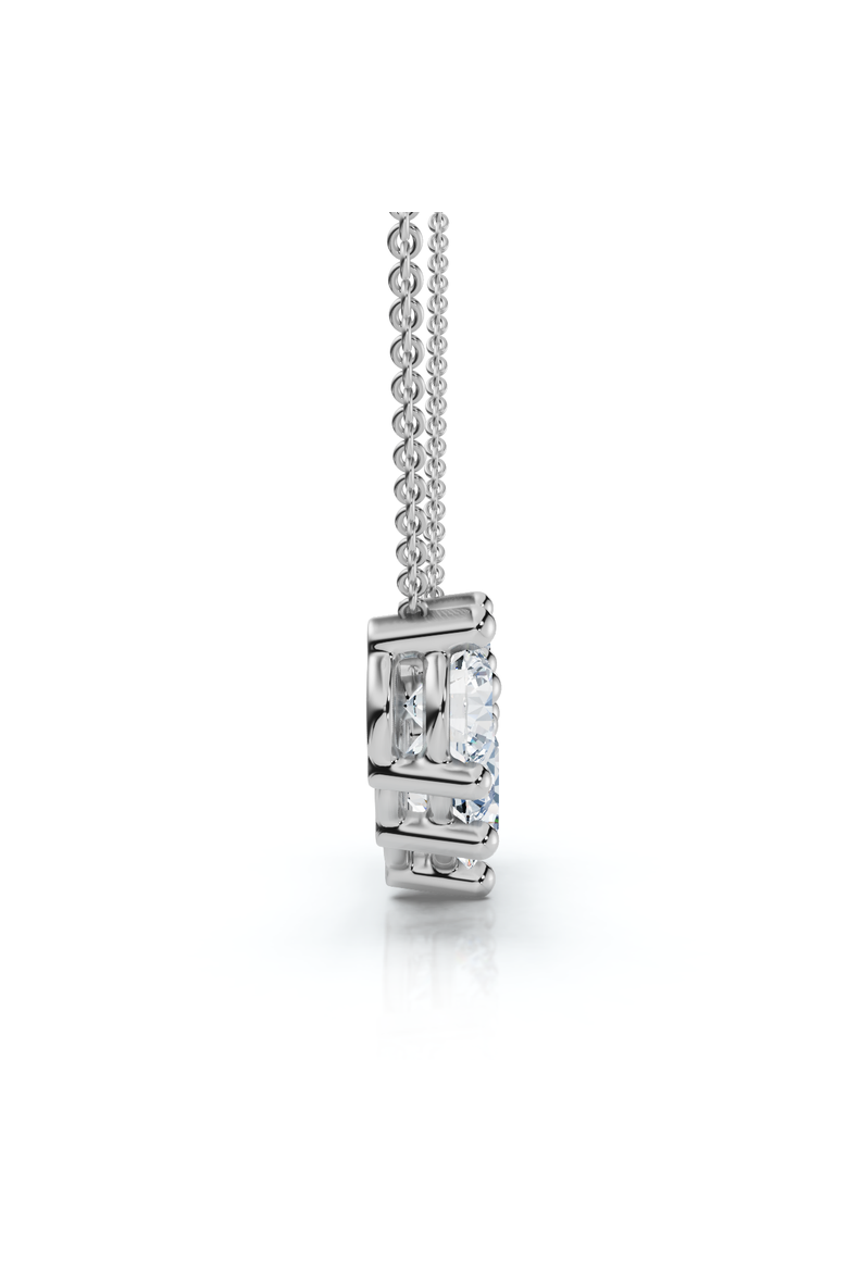 3Ct Silvie Diamond Necklace 14k Gold 18" Lab Grown, Alternate, color, White Gold