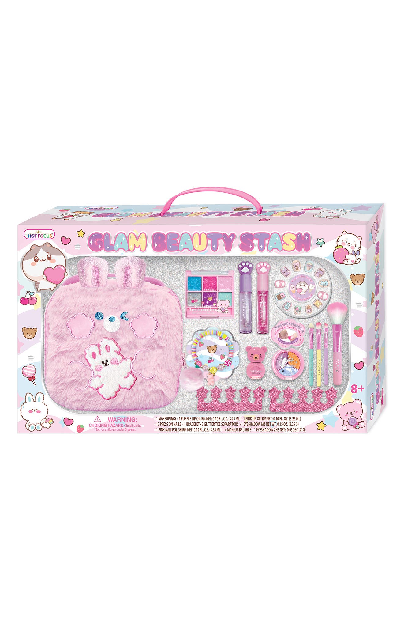 HOT FOCUS Kids' Glam Beauty Stash Critter Set