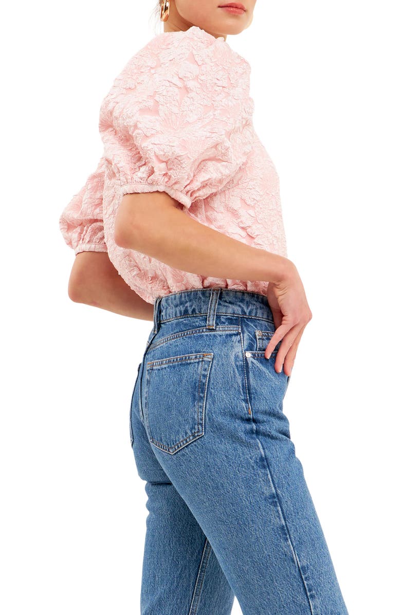 Endless Rose Textured Floral Blouse, Alternate, color, Pink