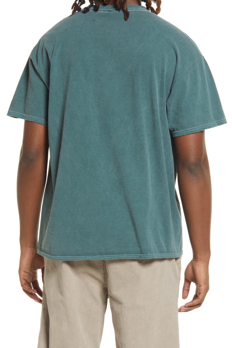 Men's Logo Embroidered T-Shirt, Alternate, color, DARK GREEN