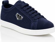 PHILIPP PLEIN Perforated Suede Low-Top Sneakers Men