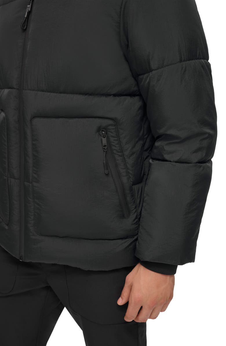 DKNY Zip Front Jacket, Alternate, color, Black