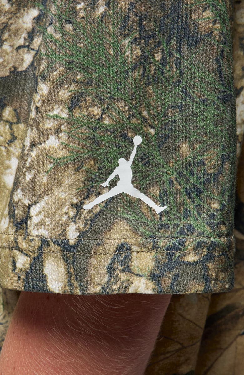 Jordan Kids' x Realtree MJ MVP Distressed T-Shirt, Alternate, color, Medium Olive