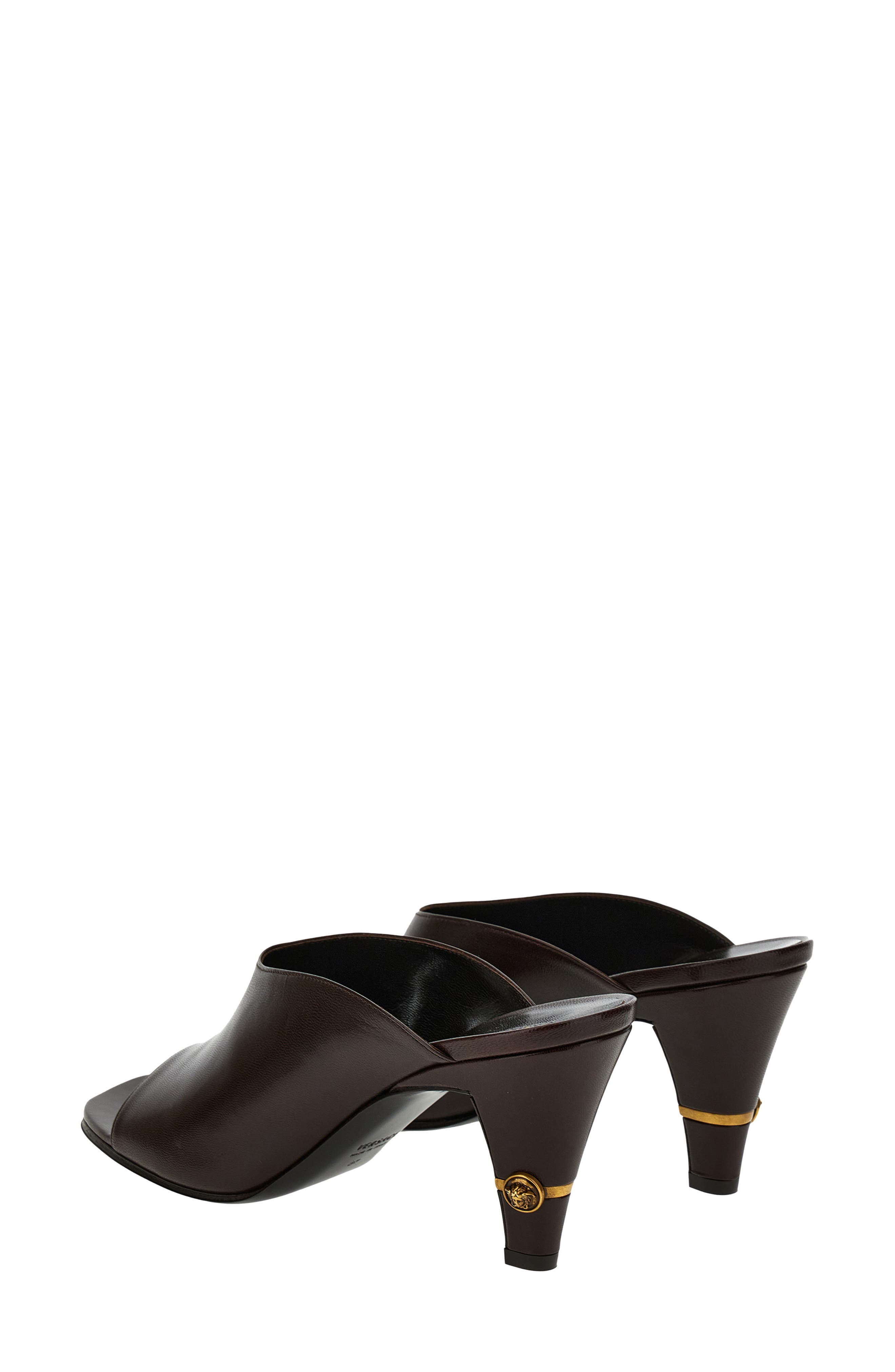 Versace Mule Sandal, Alternate, color, Moka-Gold