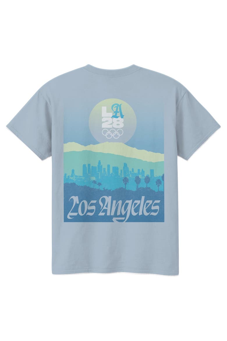 Men's Fanatics Powder Blue LA28 Bluebell Collection Landscape T-Shirt, Alternate, color, Powder Blue