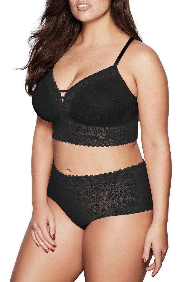 Lace Thong, Alternate, color, BLACK