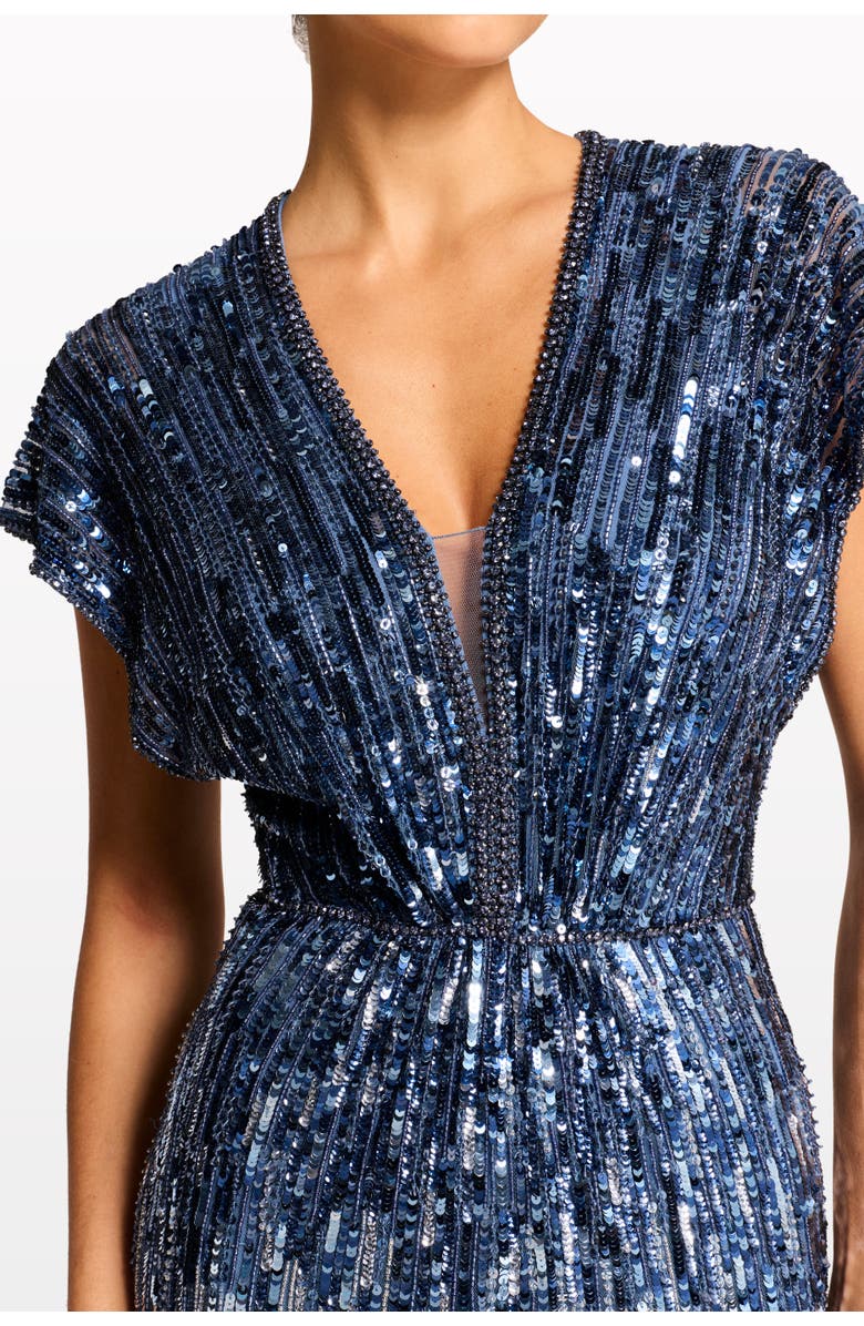 Jenny Packham Dusk Dress, Alternate, color, Denim