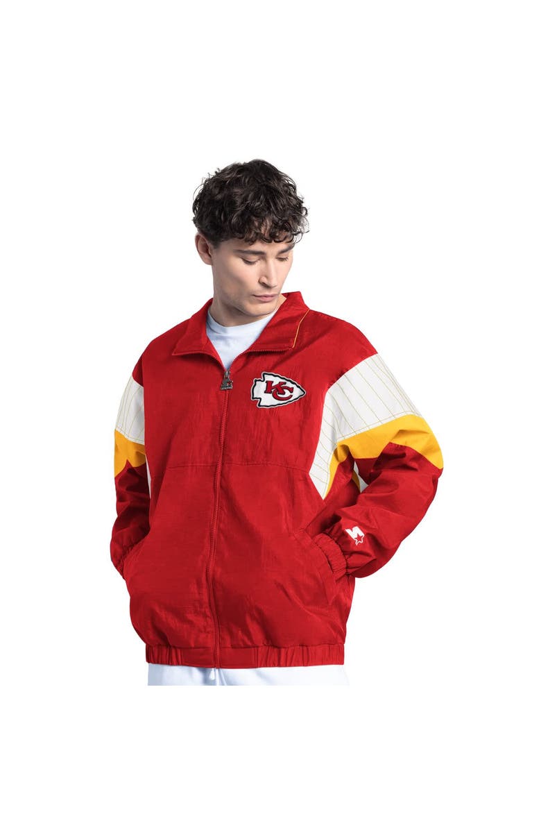STARTER Men's Starter Red Kansas City Chiefs Yard Line Full-Zip Jacket, Main, color, Red