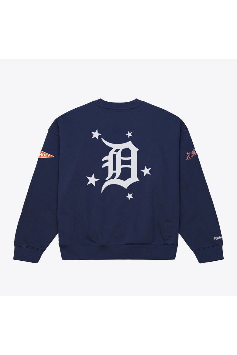 Women's Mitchell & Ness  Navy Detroit Tigers Pep Rally Sweatshirt, Alternate, color, Navy