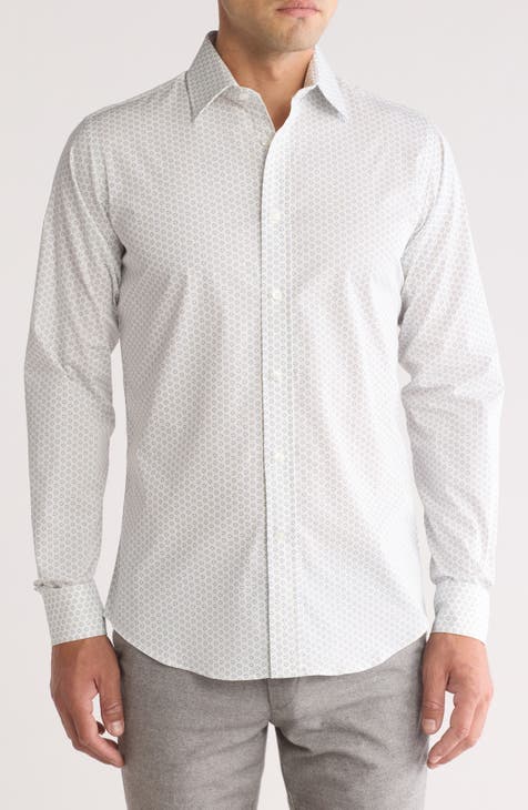 Modern Fit Stretch Cotton Dress Shirt