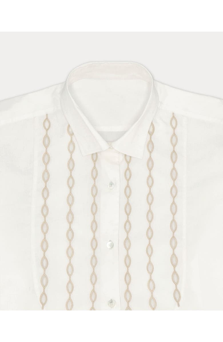 Fortela Frederique Poplin with Pipings Shirt, Alternate, color, White