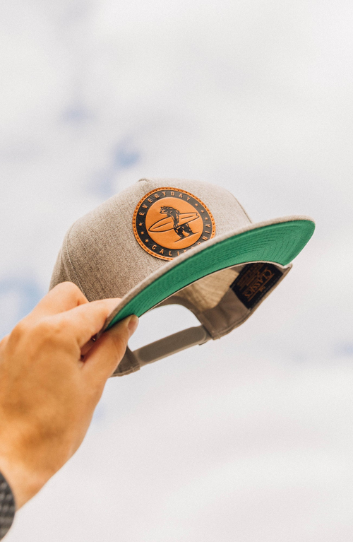Everyday California Marine Layer Wool Snapback Hat In Foggy Grey