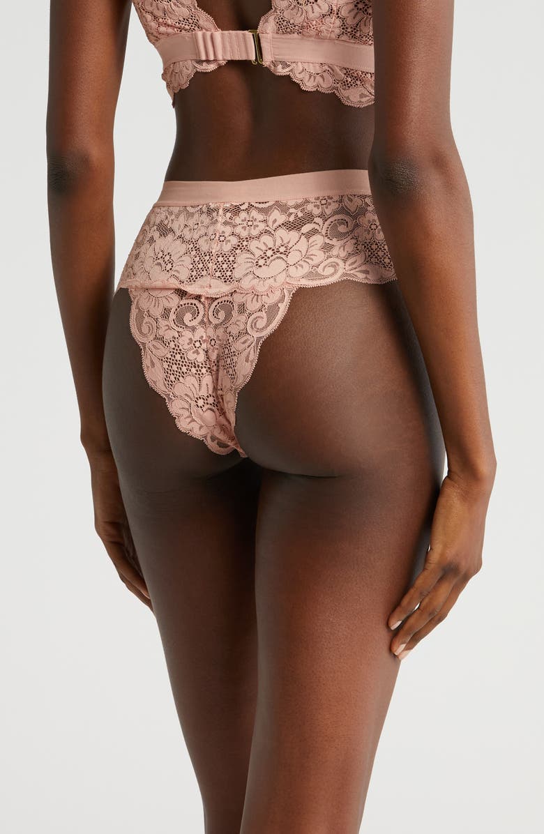 HAH Spin Me Lace Panties, Alternate, color, Copper Rose