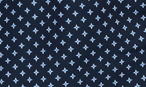 Mango Geometric Print Swim Trunks In Navy