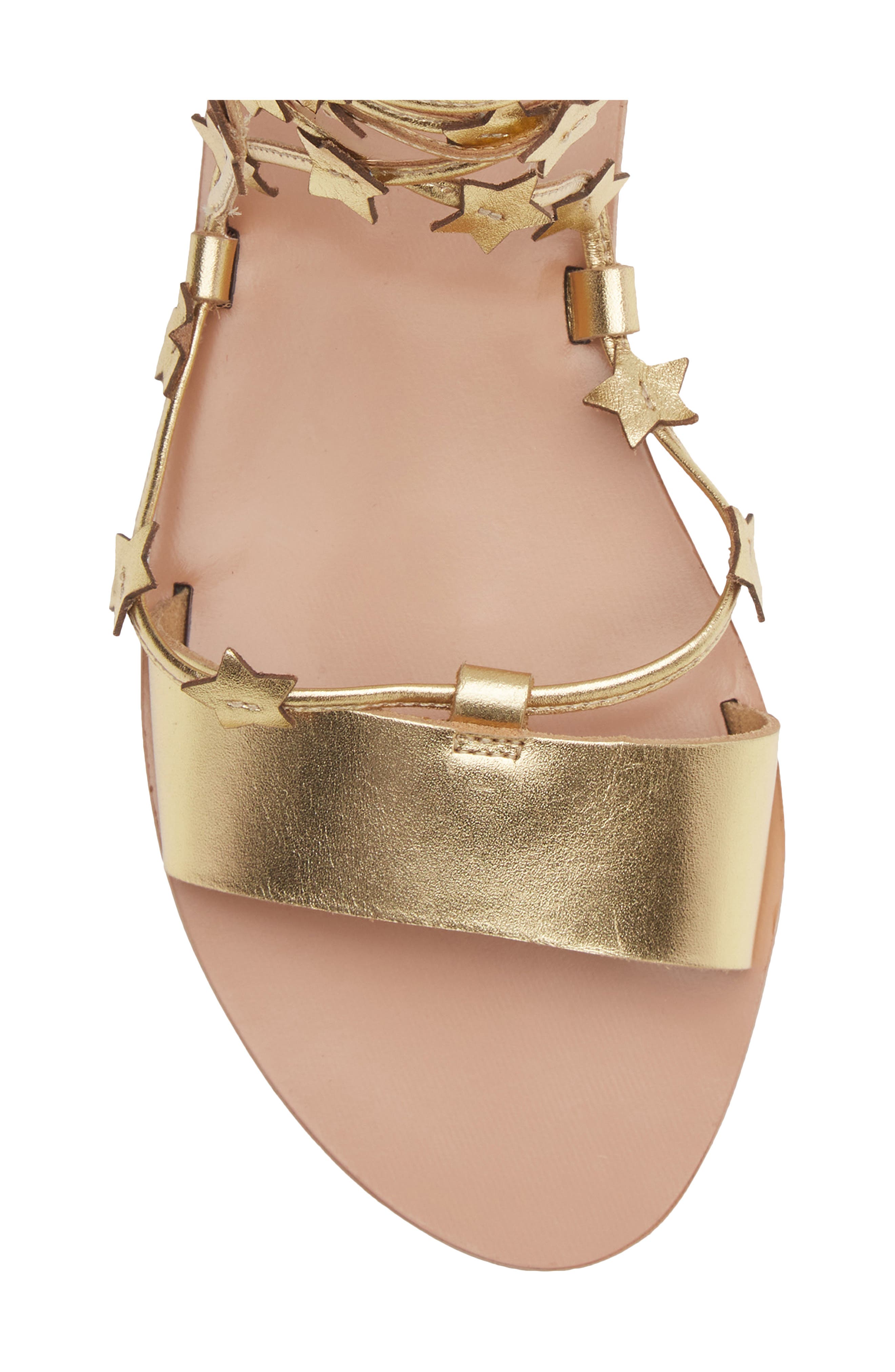 Loeffler Randall Starla Ankle Wrap Sandal, Alternate, color, Pale Gold