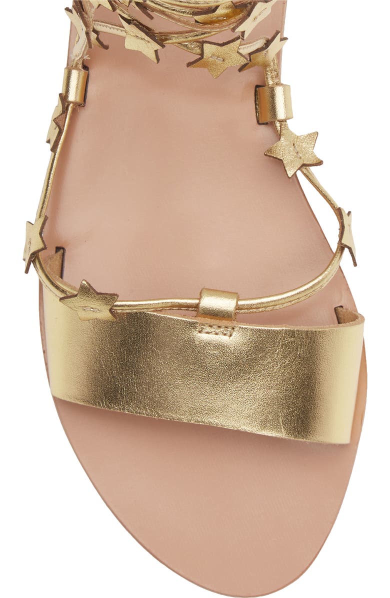 Loeffler Randall Starla Ankle Wrap Sandal, Alternate, color, Pale Gold