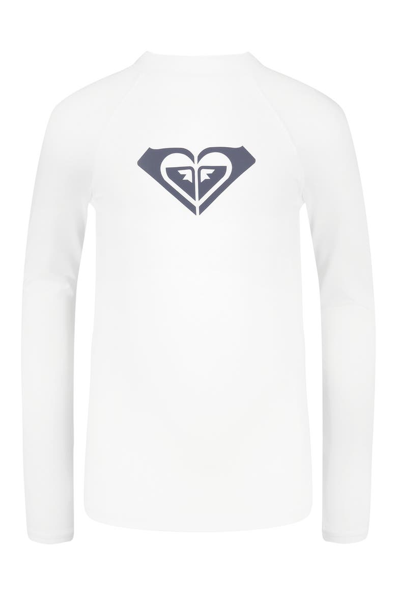 Kids' Whole Hearted Long Sleeve Rashguard, Main, color, BRIGHT WHITE
