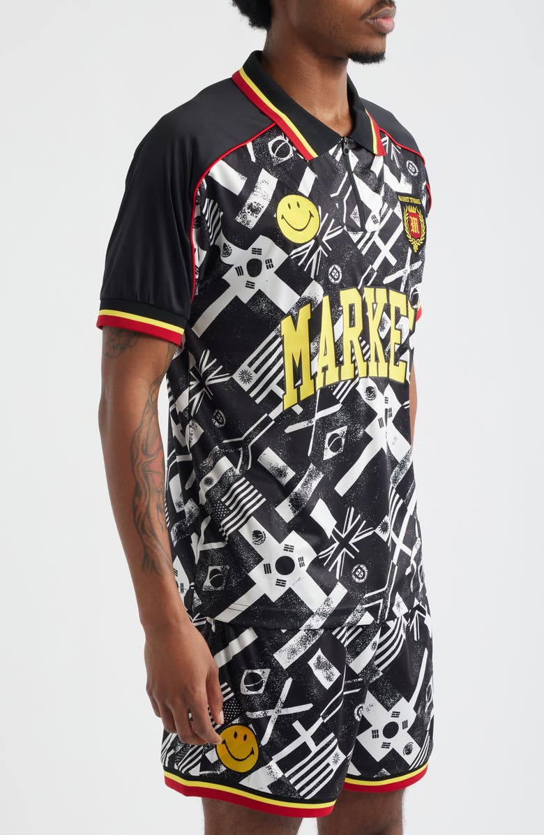 MARKET Flag Soccer Jersey, Alternate, color, Black/ White