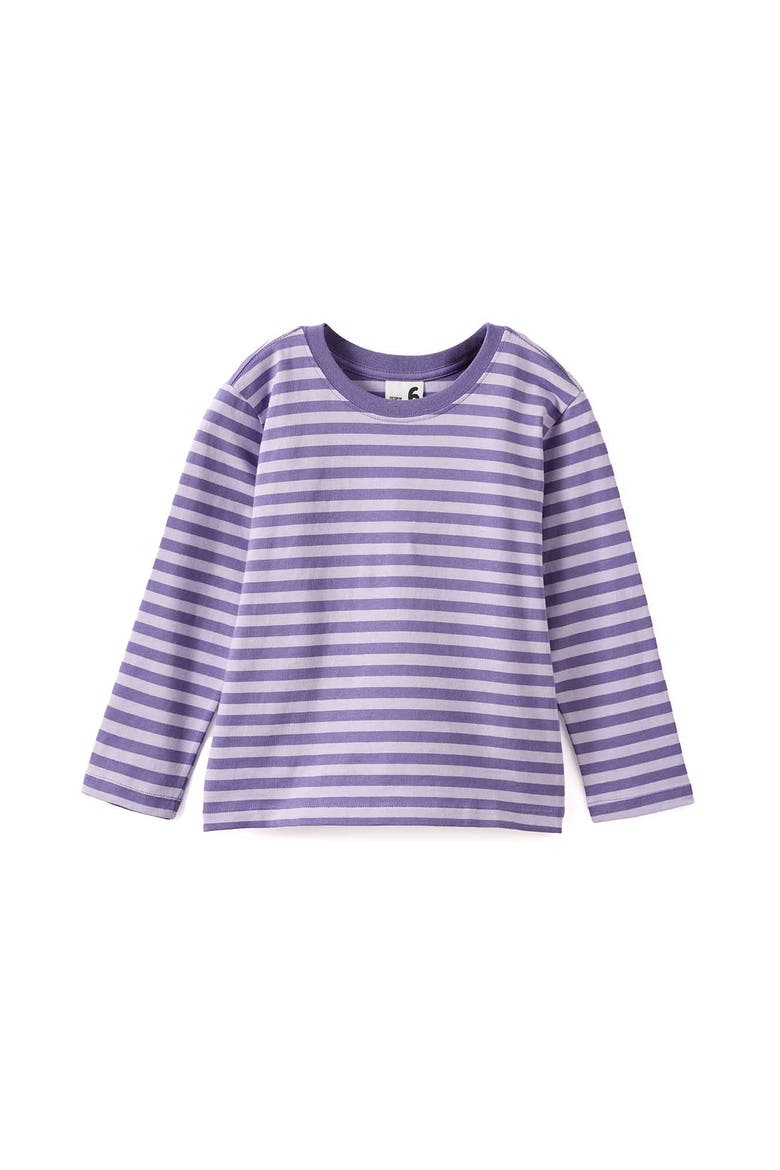 Kid's Essential Long Sleeve Boxy Tee, Alternate, color, Island Punch Vintage Lilac