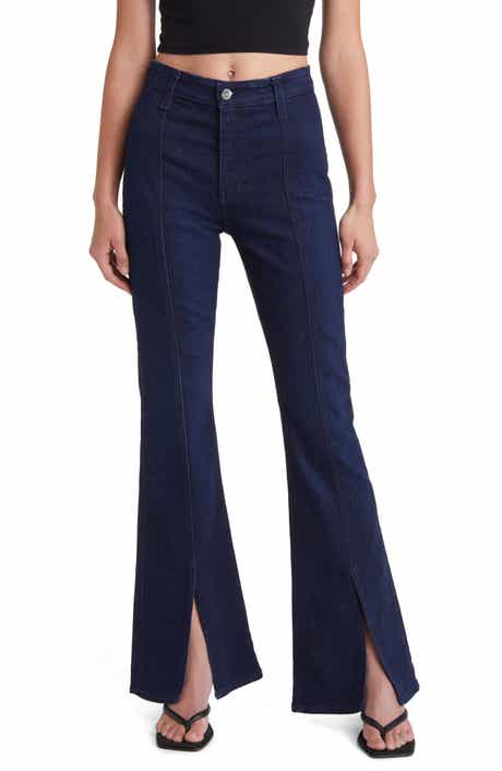 x EmRata Anisten Seamed Flare Jeans
