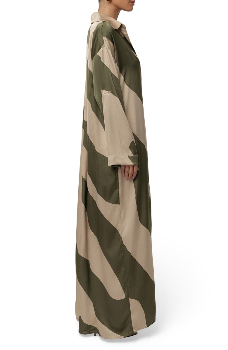 JLUXLABEL Long Sleeve Satin Maxi Shirtdress, Alternate, color,