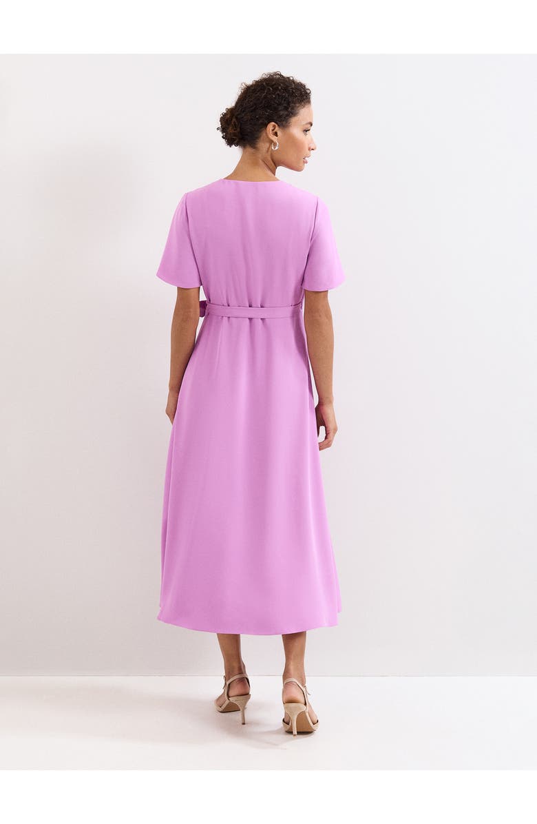 Phase Eight Julissa Short Sleeve Wrap Midi Dress, Alternate, color, Lilac