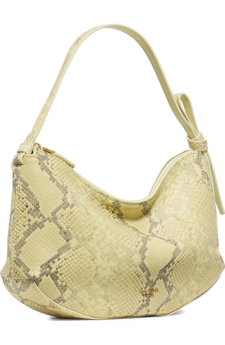 Kate Spade New York loop snakeskin-embossed leather shoulder bag, Alternate, color,