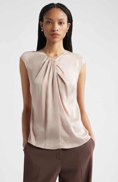 Nordstrom Twist Front Satin Top