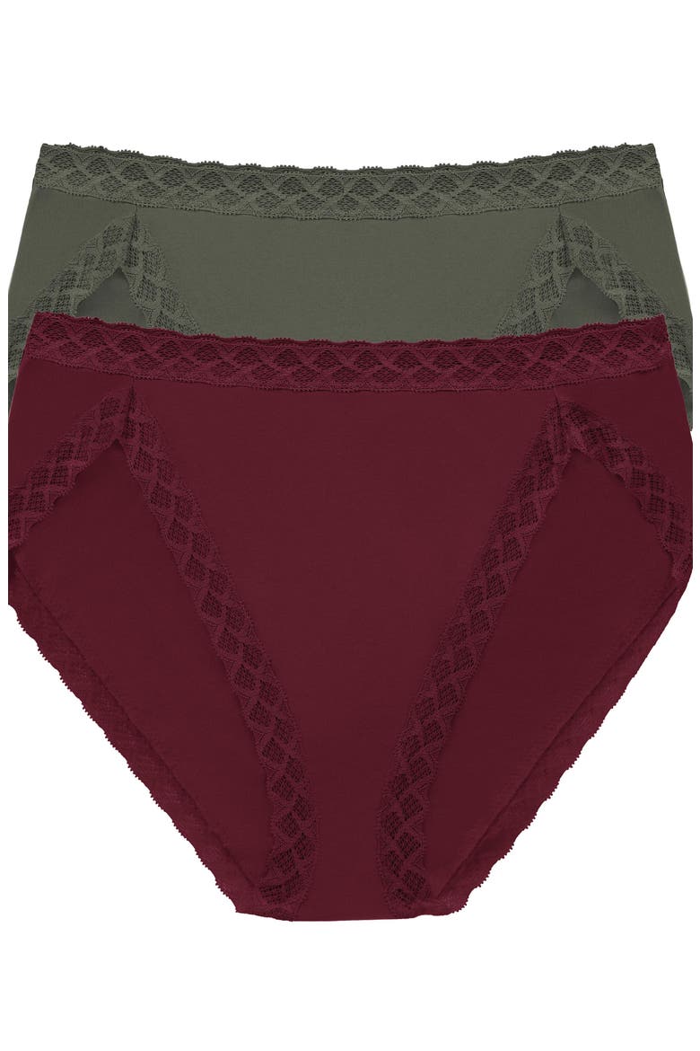 Bliss Cotton French Cut Brief 2-Pack, Main, color, Flint/Royal Fig