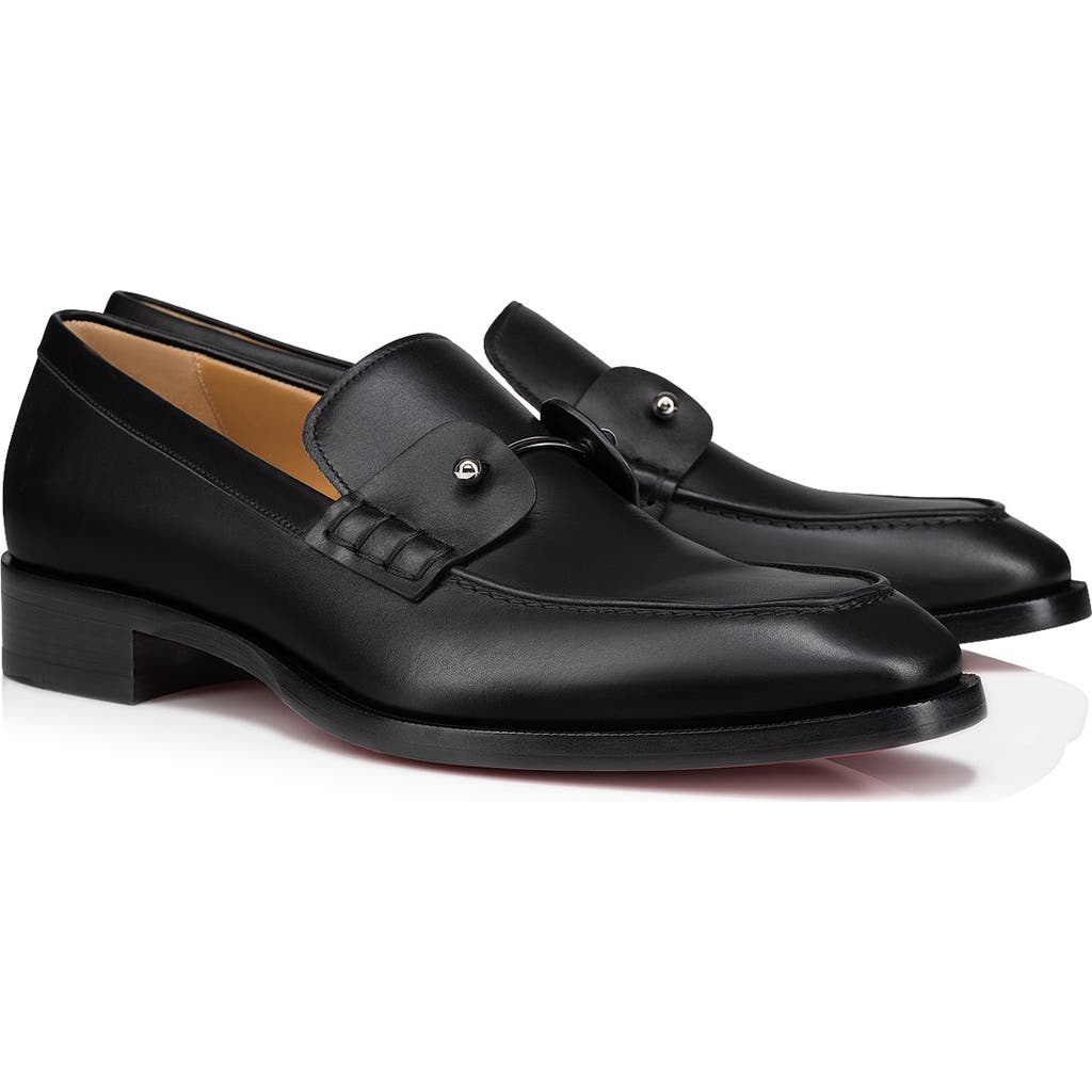 Christian Louboutin Round Toe Loafers Featuring Buckle Detail