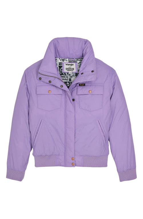 Wrangler X Stranger Things Erica Bomber Jacket In Purple