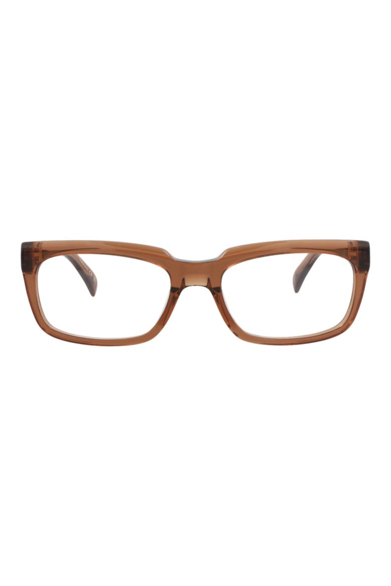 Novelty 57mm Square Optical Glasses, Main, color, BROWN BROWN TRANSPARENT