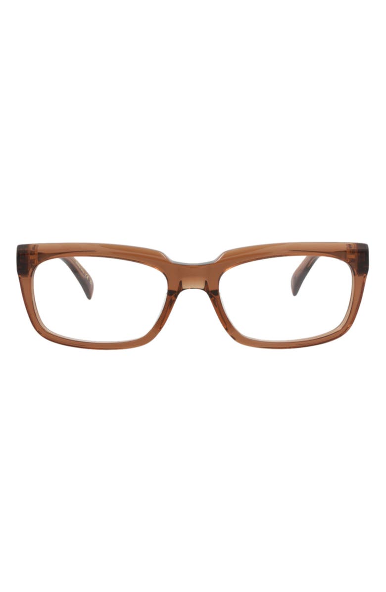 Dunhill Novelty 57mm Square Optical Glasses, Main, color, Brown Brown Transparent