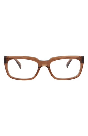 Dunhill Novelty 57mm Square Optical Glasses In Brown