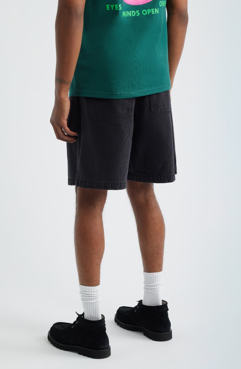 Obey Easy Pull-On Denim Shorts, Alternate, color, Washed Black