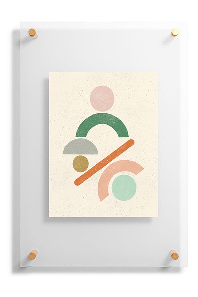 Mobile Shapes Floating Art Print, Alternate, color, BEIGE